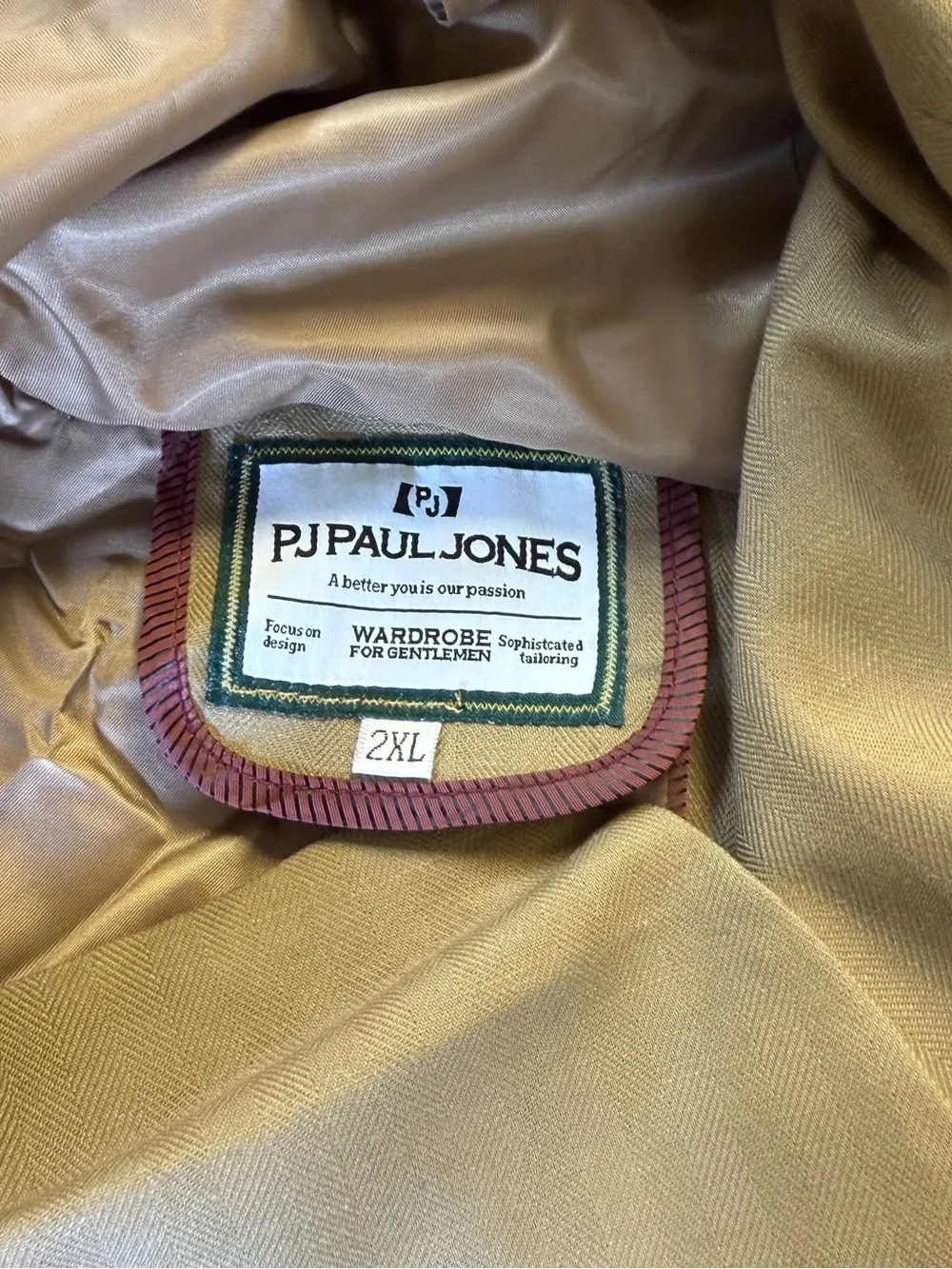 PJ PAUL JONES Men's Linen Blazer Jacket Lightweight Khaki Size XXL